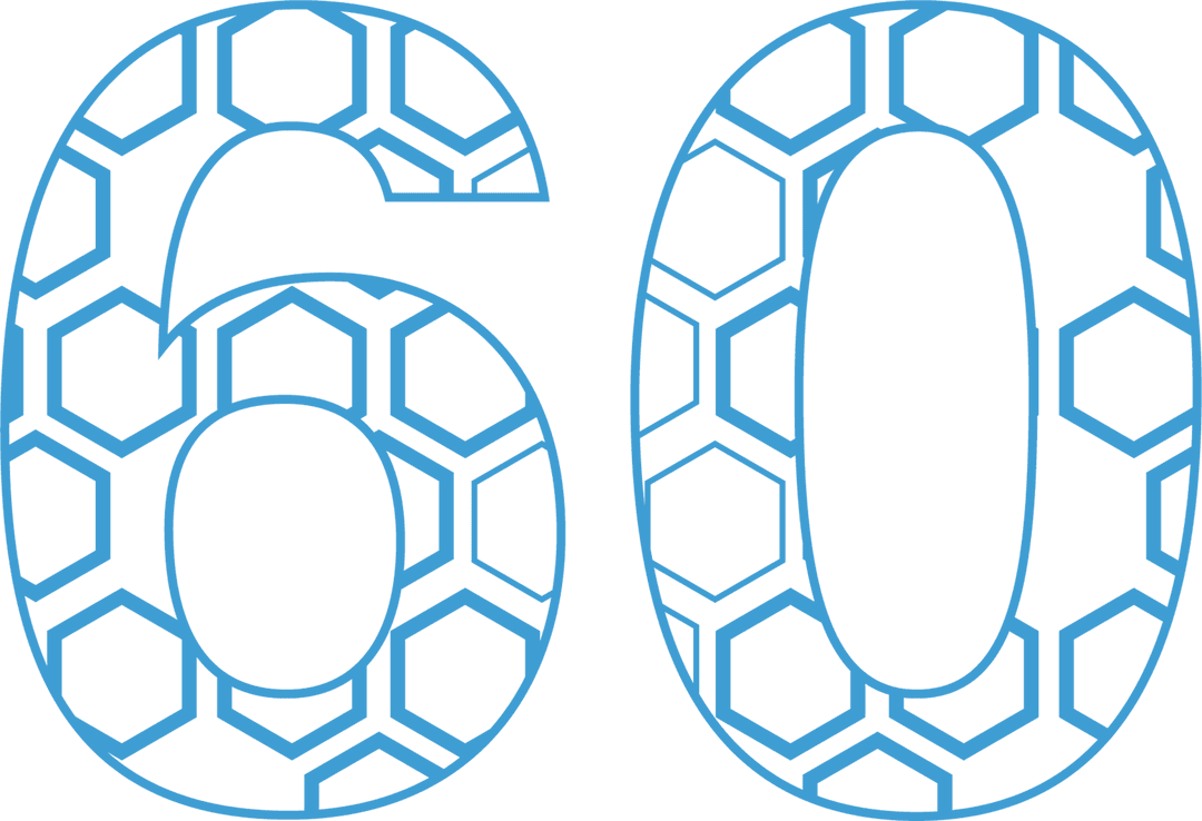 Blue Transparent Patterned 60 for Celebration