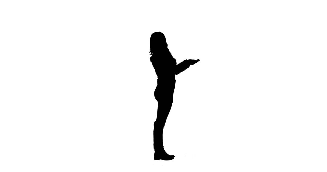 Silhouette of Woman Holding Object Isolated - Free Images, Stock Photos and Pictures on Pikwizard.com