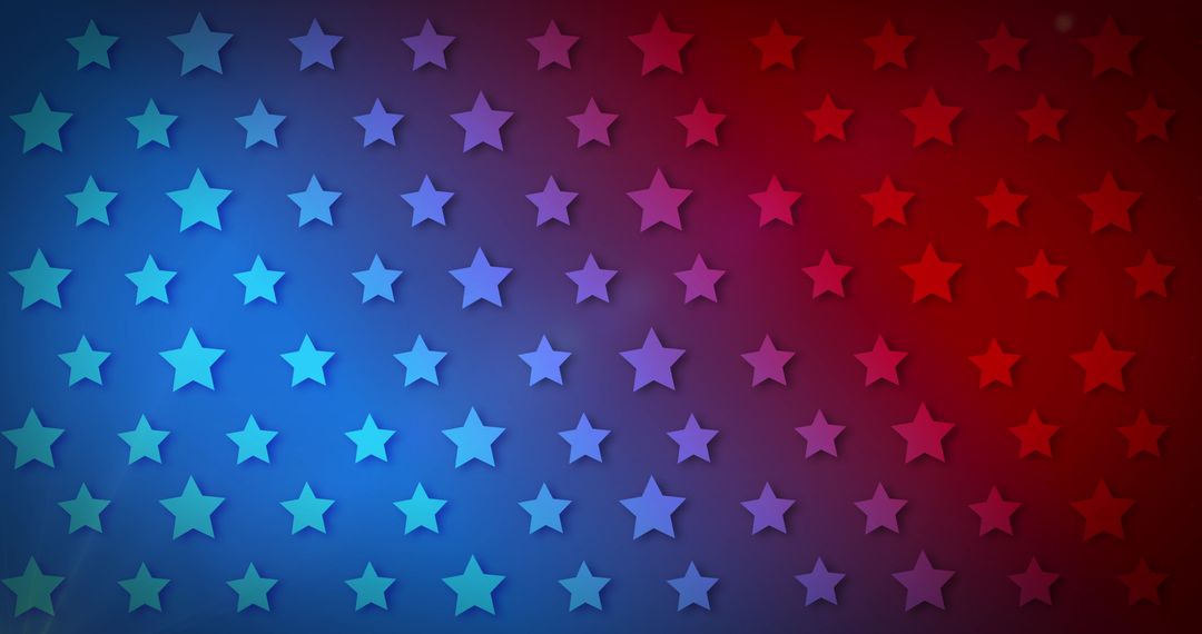 Seamless Loop of Stars on Blue-Red Gradient Background