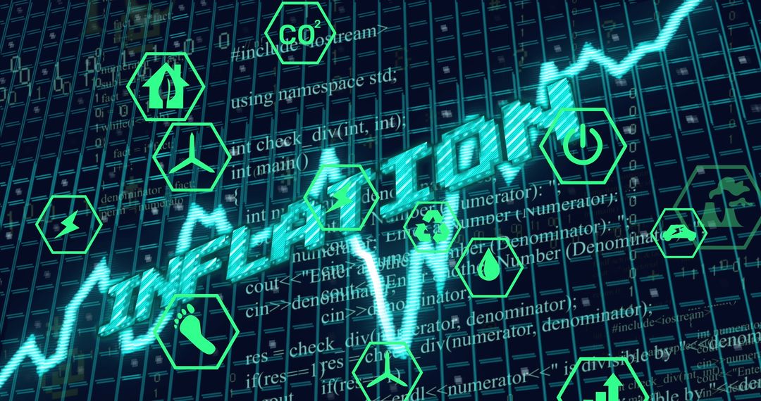 Futuristic Climate Risk Visualization with Data and Icons