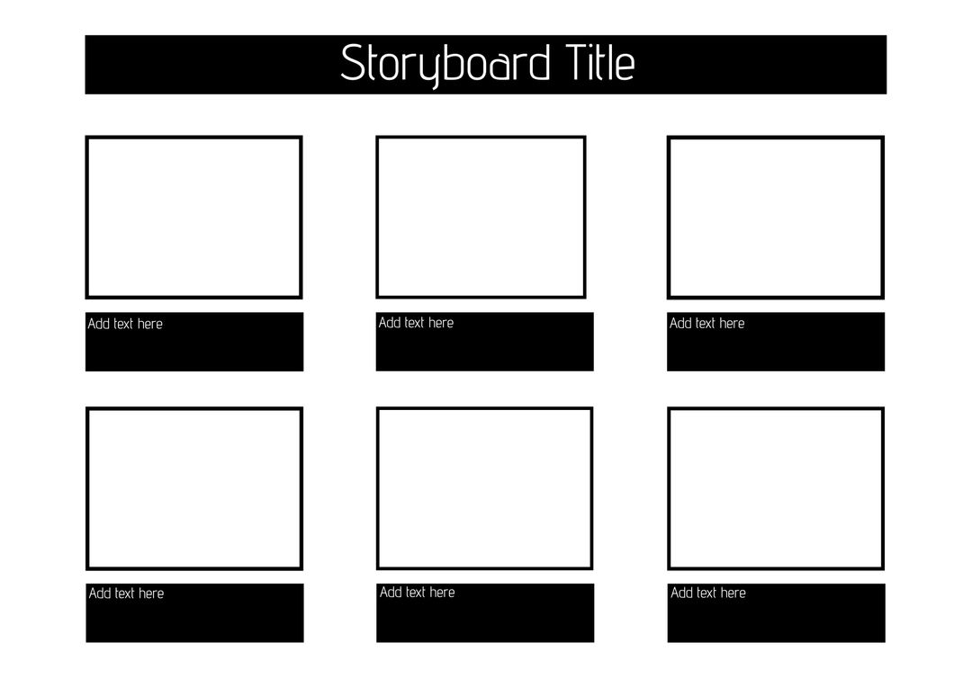 Blank Storyboard Template for Organizing Ideas with Visual and Textual Content - Download Free Stock Templates Pikwizard.com