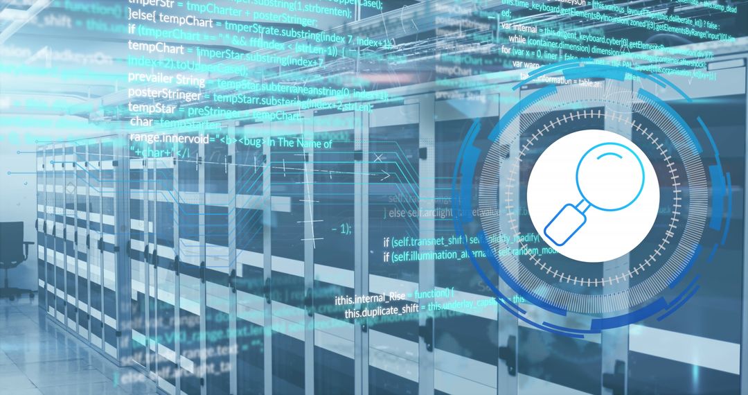 Futuristic Data Storage Technology in Server Room