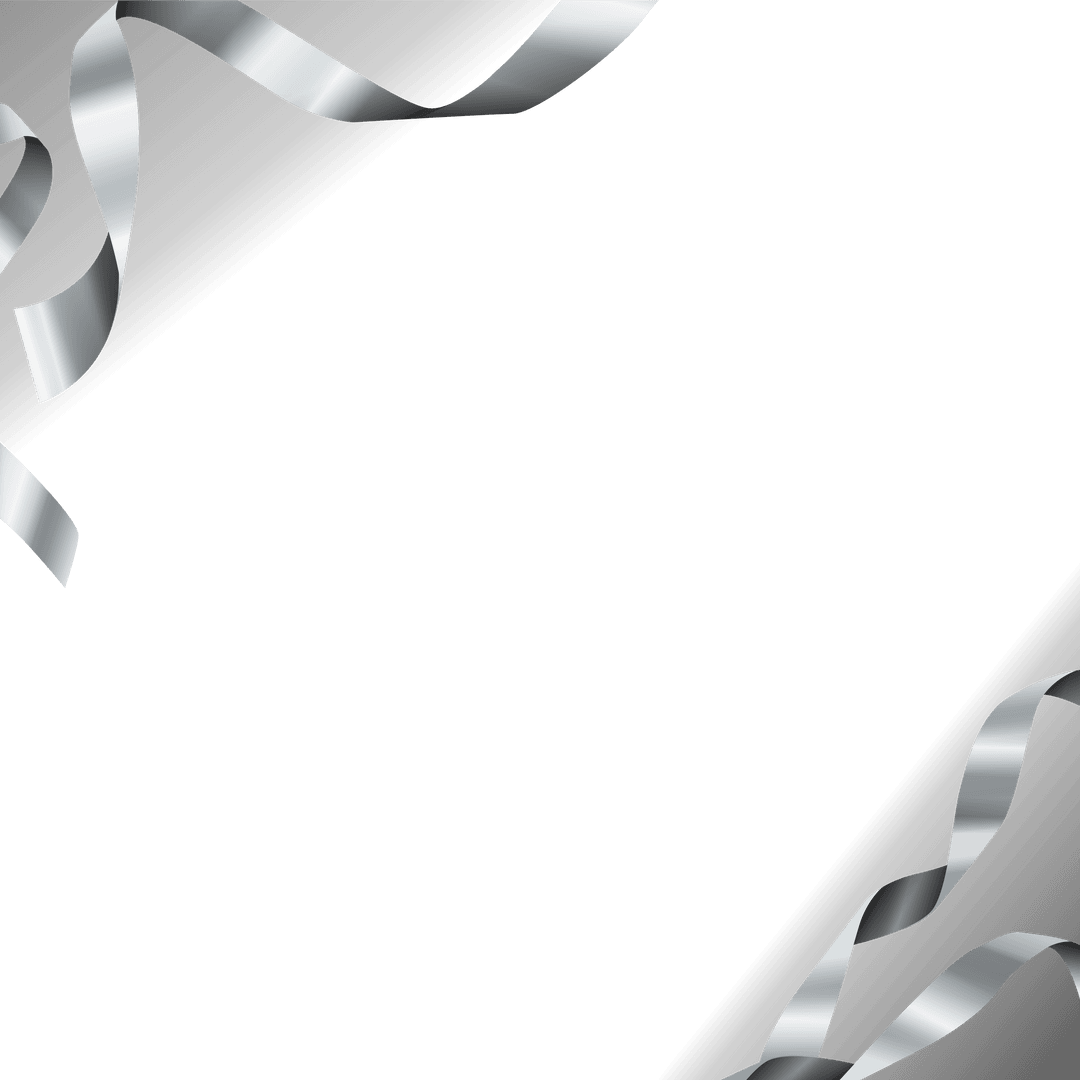 Decorative Transparent Canvas with Silver Curling Ribbons