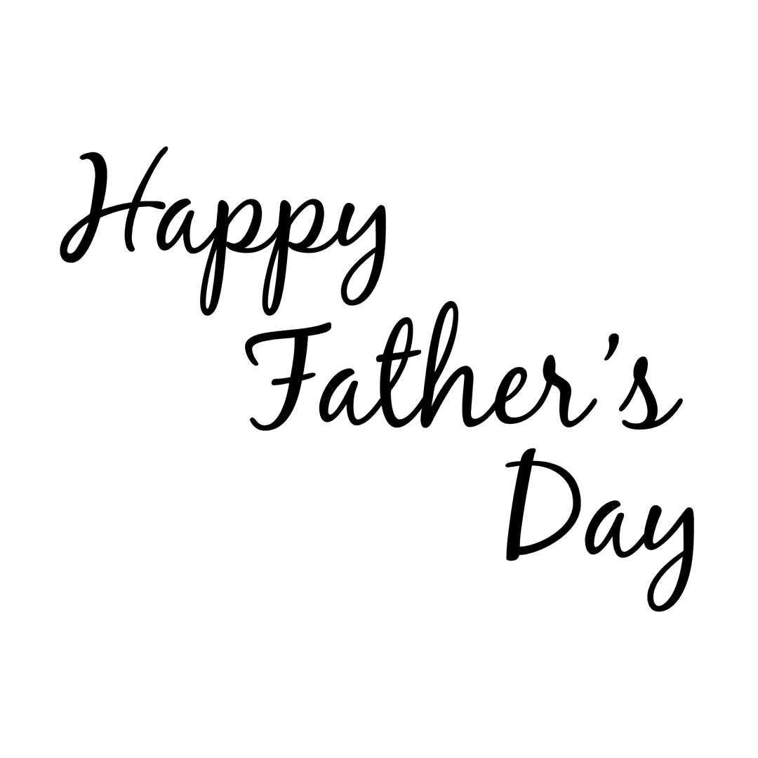 Happy Father's Day Message with Transparent Background