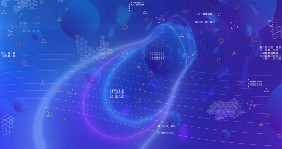 Futuristic Global Technology Data Visualization Abstract