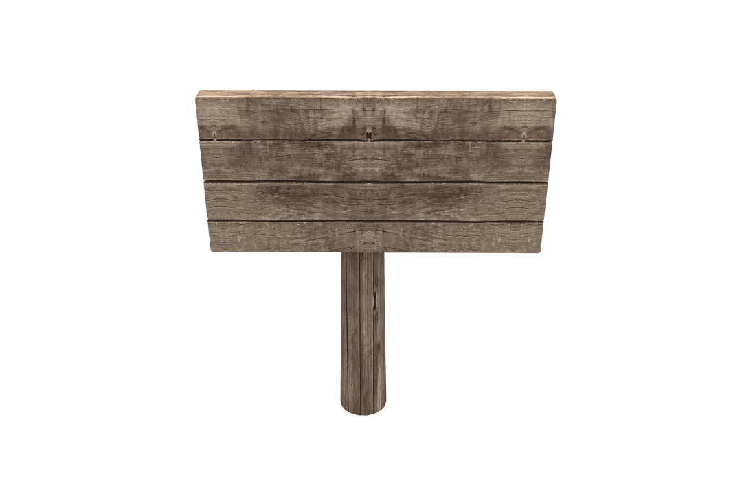 Transparent Wooden Sign on Stick for Custom Text or Graphics