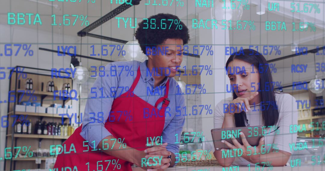 Diverse Team Discussing Data in Retail Environment