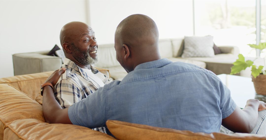 Heartfelt Conversation Between Father and Son at Home