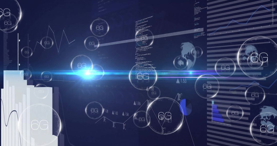 6G Connectivity Concept with Digital Data Visualization