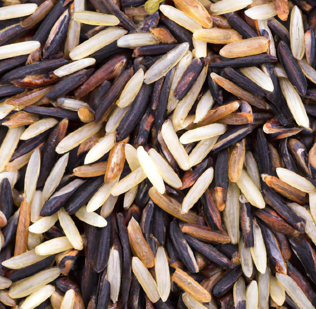 Image of close up of multiple grains of wild rice background - Free Images, Stock Photos and Pictures on Pikwizard.com