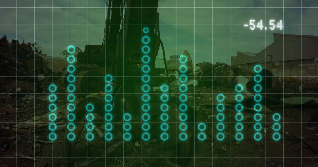 Digital Financial Like Graph Over Landfill Scene
