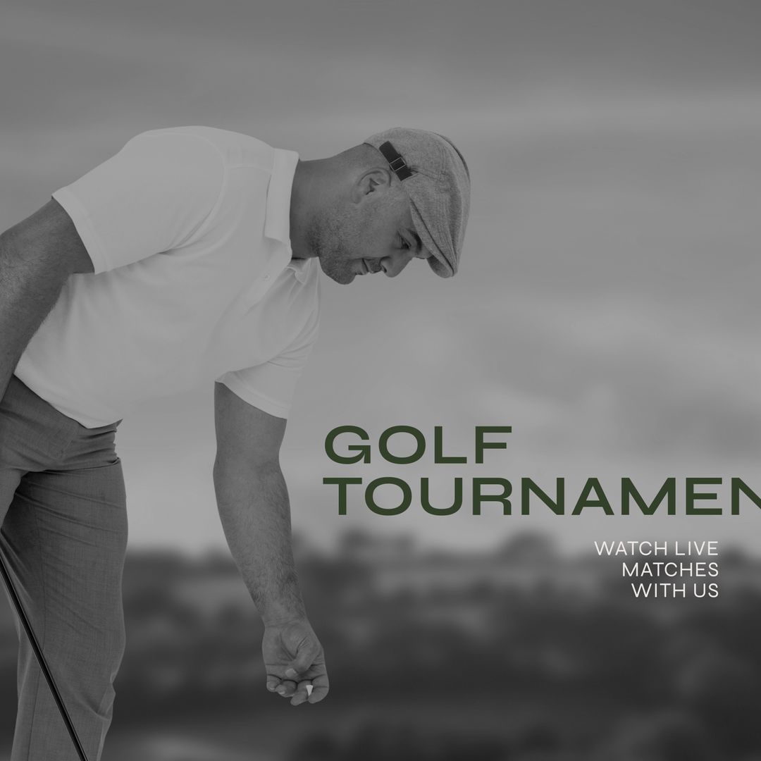 Professional Golf Player at Tournament with Scenic Landscape Background - Download Free Stock Templates Pikwizard.com