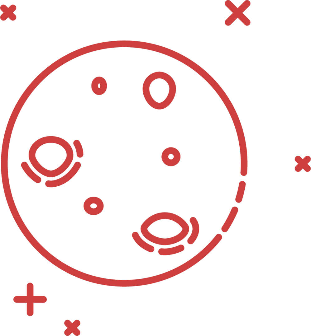 Minimal Earthy Space Icon of Moon and Stars, Transparent Background