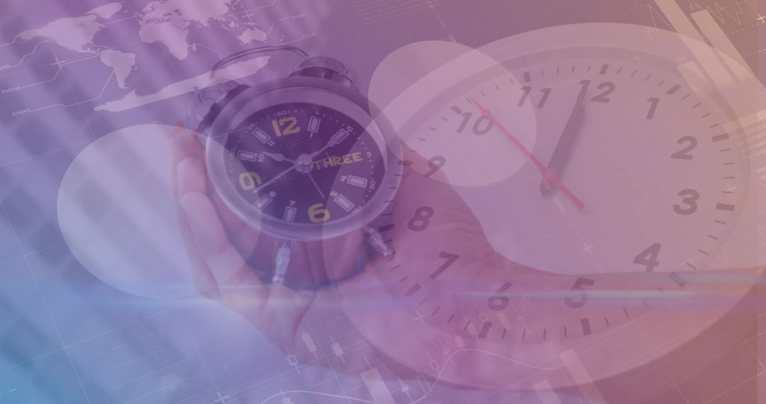 Global Business Time Management and Data Integration Concept