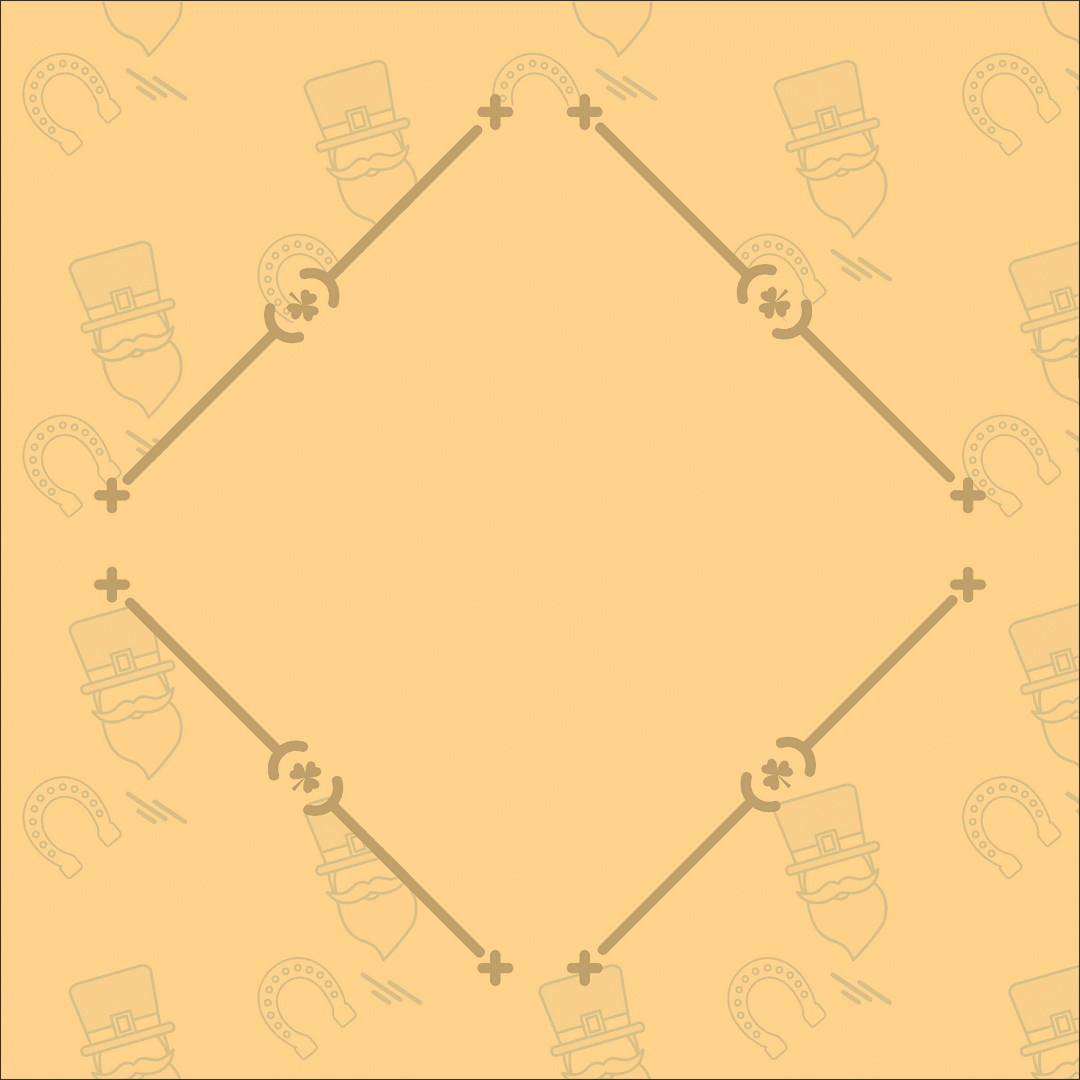 Transparent Yellow Card with Saint Patrick's Day Elements