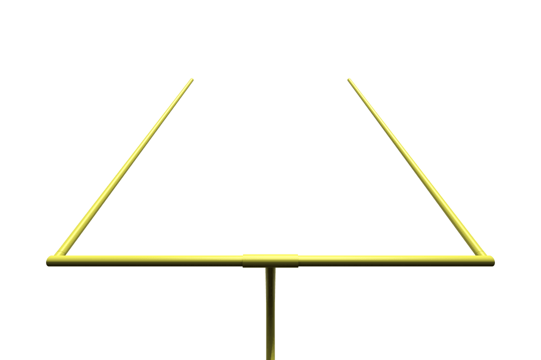 Transparent Yellow Outline Abstract Pattern Isolated