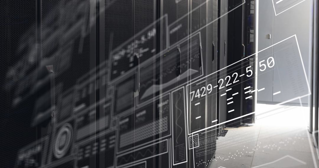 Data Interface and Virtual Screen Overlay in Server Room