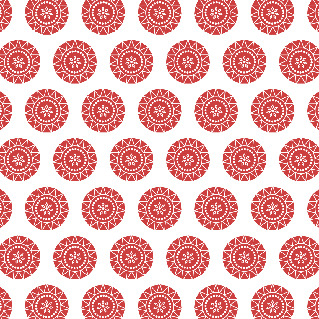 Transparent Seamless Red Polka Dot Pattern on Transparent Background