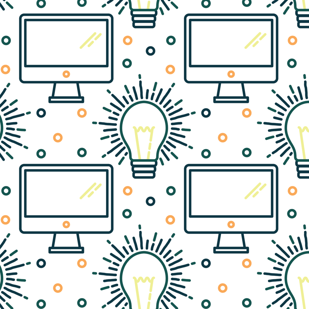 Transparent Vector Pattern with Lightbulbs and Computer Screens - Download Free Stock Images Pikwizard.com
