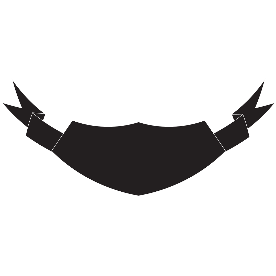 Illustration of a Dynamic Abstract Shape on Transparent Background