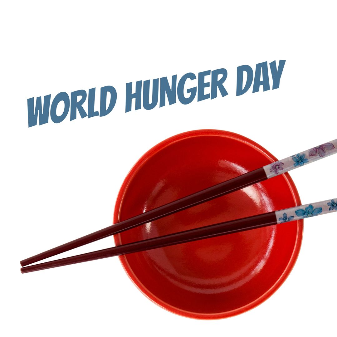 Empty Bowl with Chopsticks Highlighting World Hunger Day