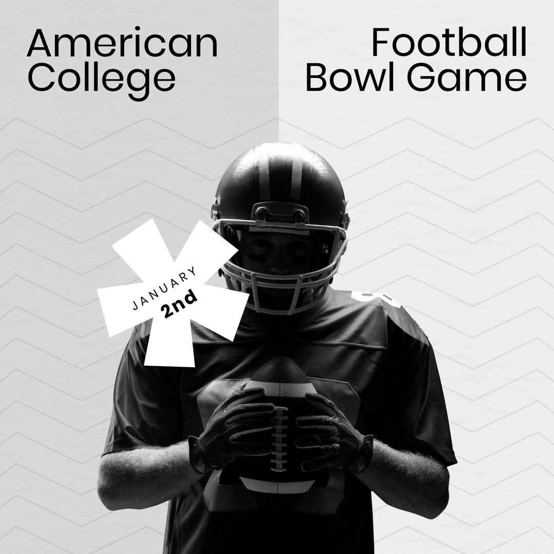 College Football Athlete in Action with Grunge Style Design