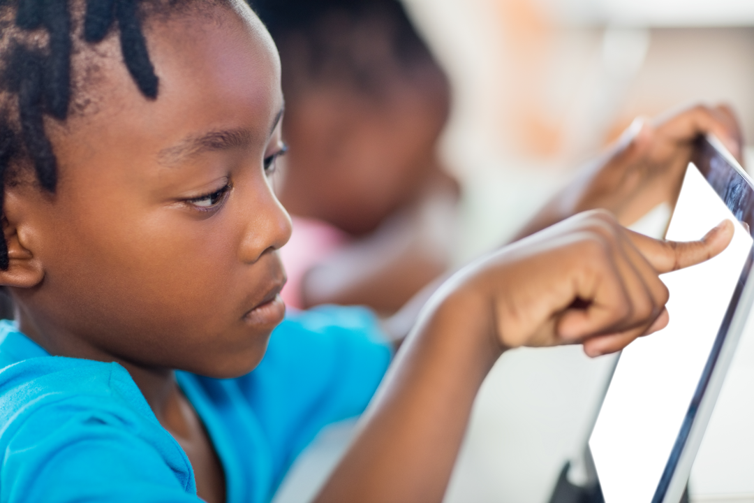 Close-Up of Child Using Transparent Digital Tablet, Interactive Learning Concept - Download Free Stock Images Pikwizard.com