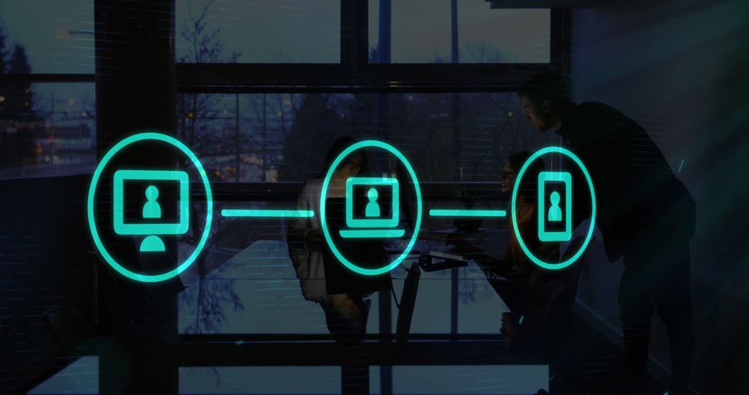 Collaboration on Digital Interface Project in Modern Workspace