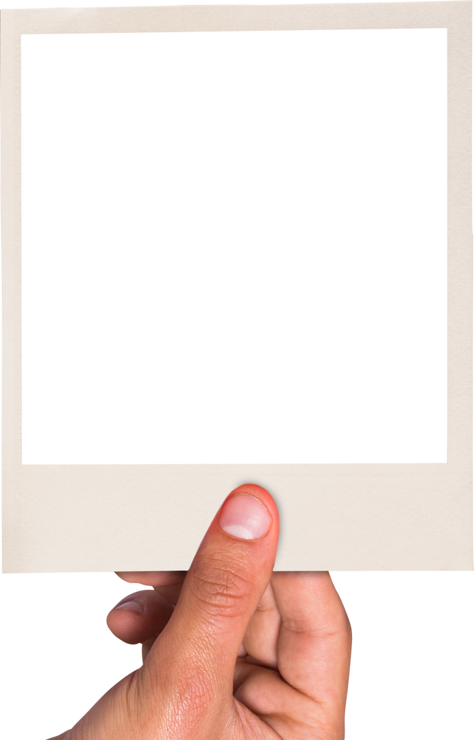 Hand Holding Blank White Features Transparent Background Vertical Frame for Mockups - Download Free Stock Images Pikwizard.com