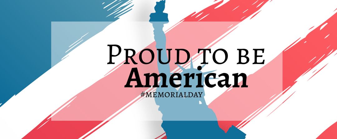 Patriotic American Tribute with Flag Colors