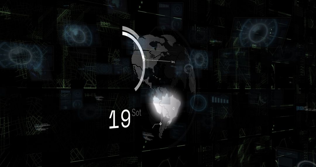 Abstract Digital Interface with Global Technology Elements