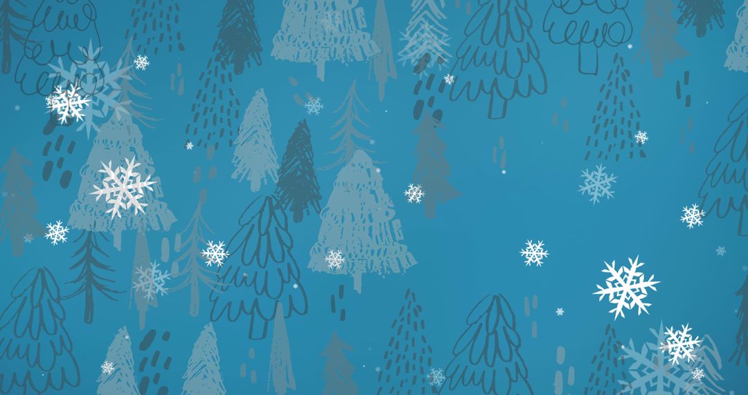 Winter Wonderland Snowfall Over Fir Trees