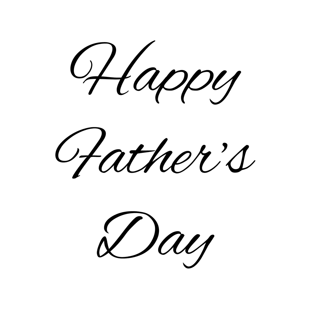 Bright Father's Day Wish on Transparent Background