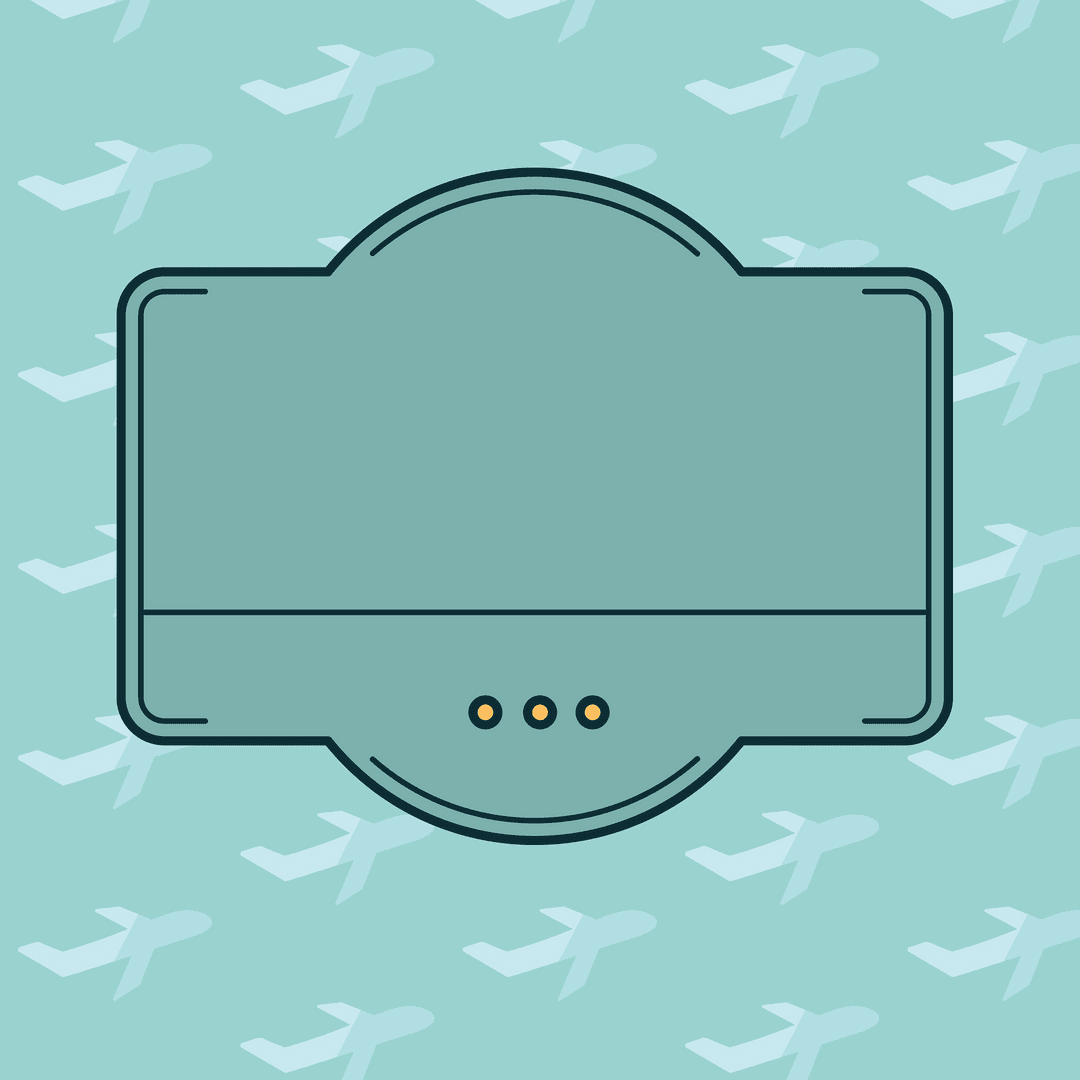 Abstract Shape Design on Transparent Airplane Background