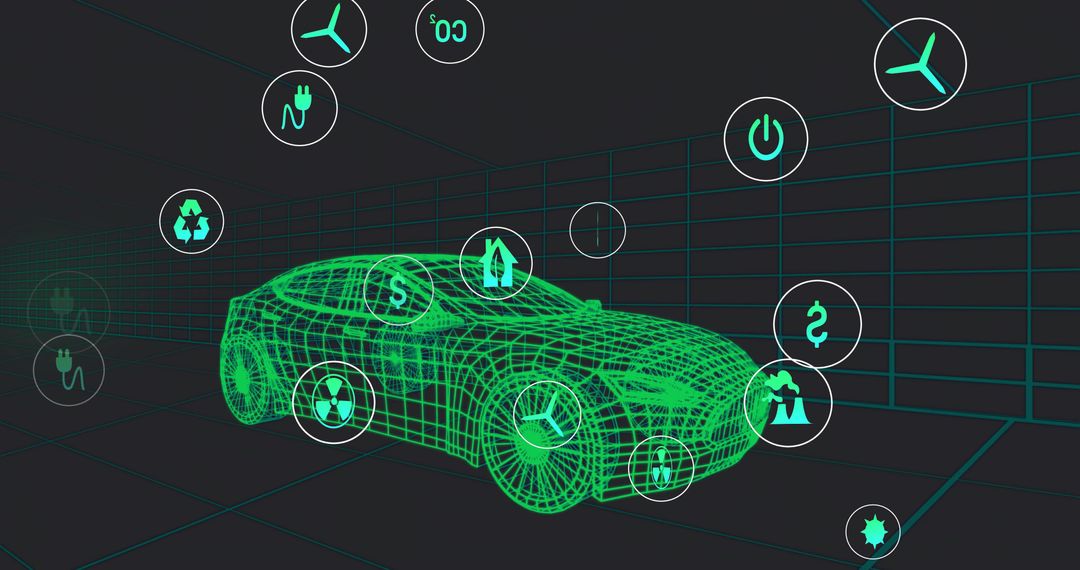 Futuristic Electric Vehicle Design with Eco-Tech Innovations