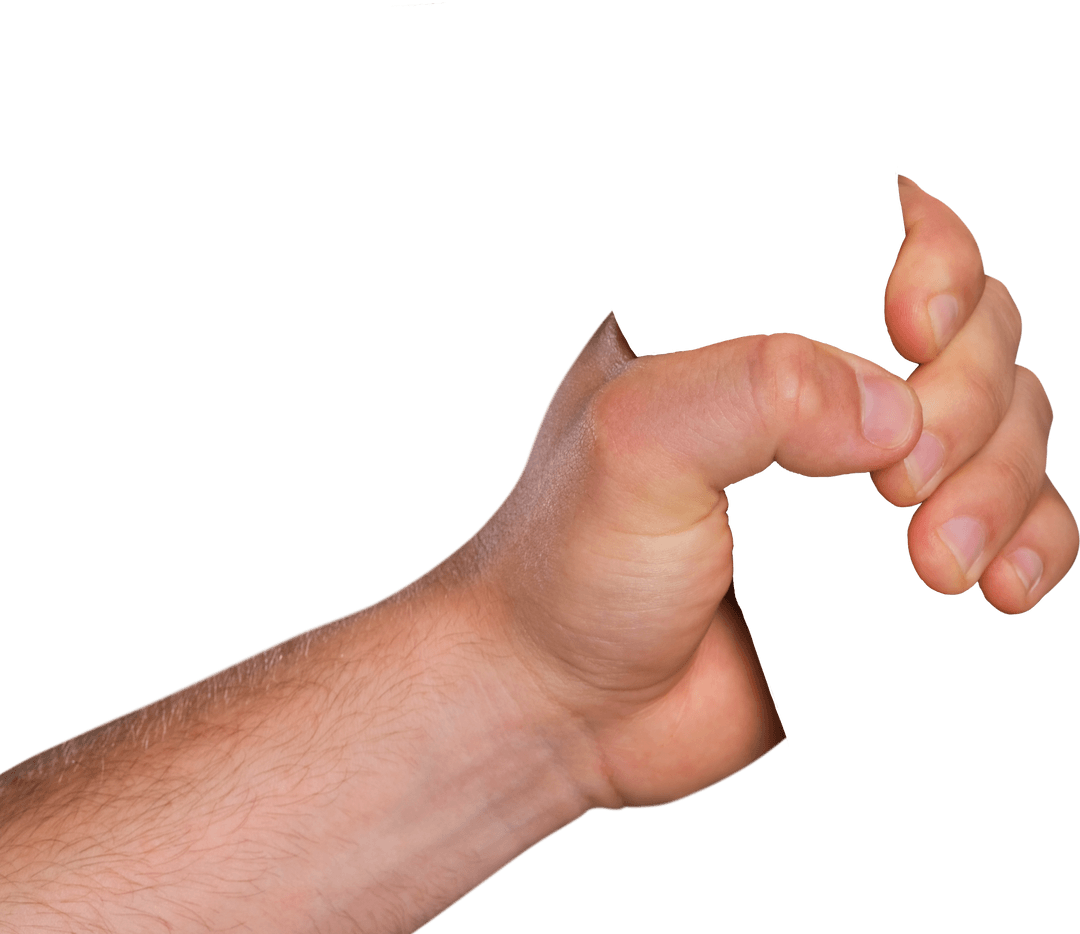 Transparent Hand Holding Gesture with Copy Space