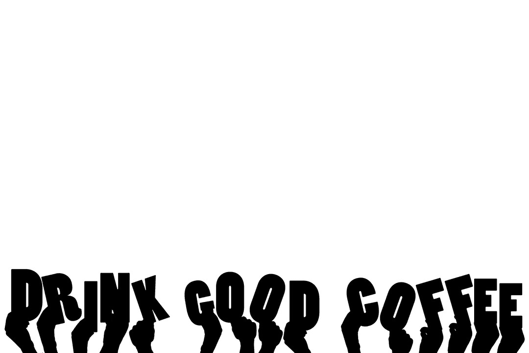 Hands Holding Cup of Coffee with Motivational Text in Transparent Style