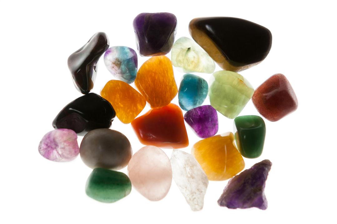 Colorful Assorted Gemstones on White Background - Free Images, Stock Photos and Pictures on Pikwizard.com