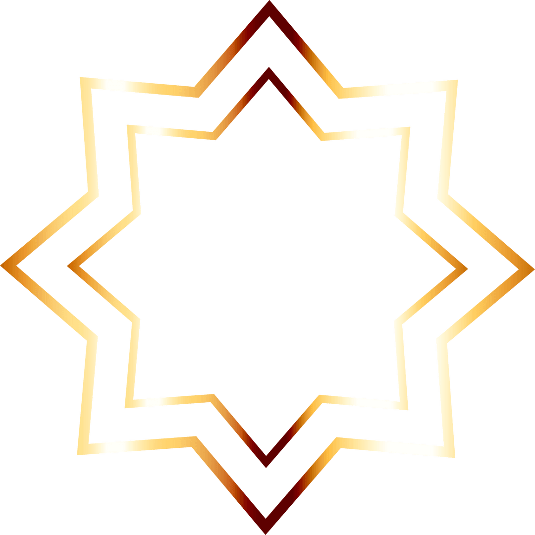 Transparent Eight-Pointed Geometric Star in Gradient