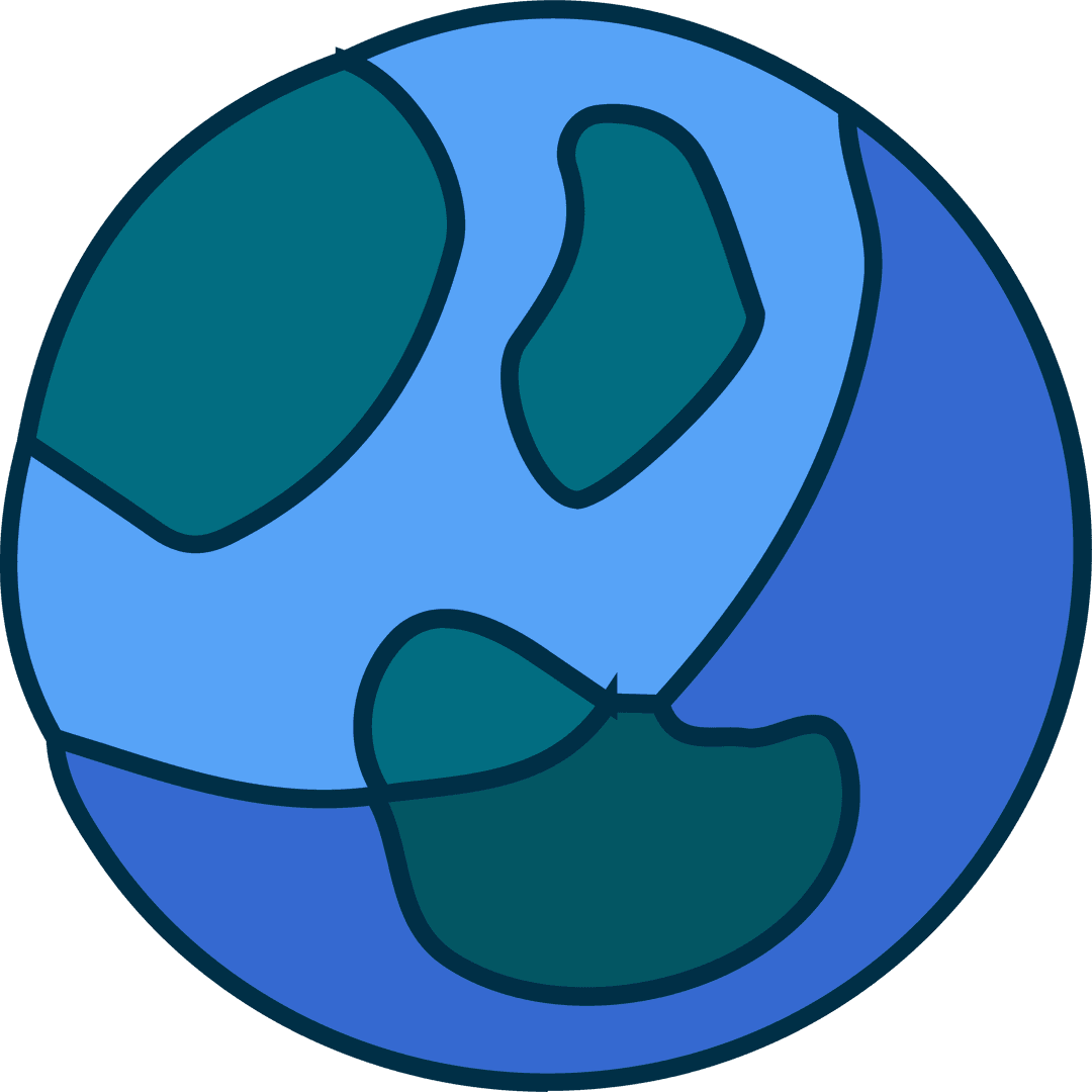 Stylized Transparent Earth Vector with Minimalistic Design