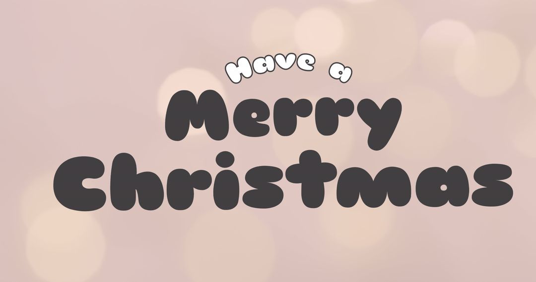 Festive Christmas Greeting with Bokeh Lights