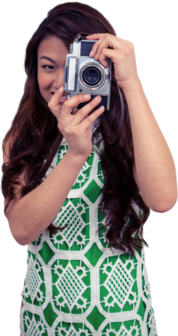 Transparent: Smiling Asian Woman Taking Photograph with Camera - Download Free Stock Images Pikwizard.com