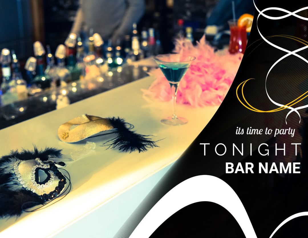 Elegant Masquerade Party with Cocktails and Festive Vibe