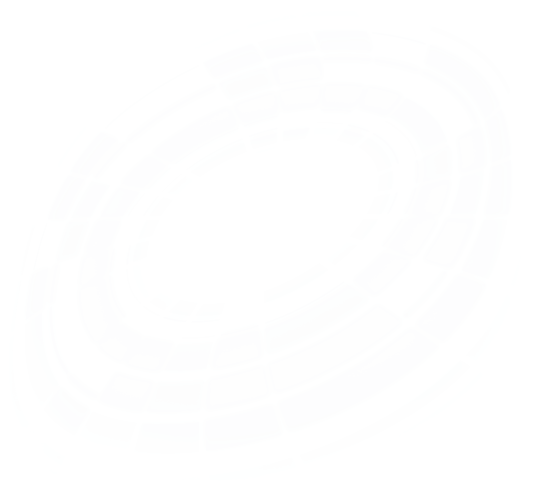 Futuristic White Circular Shape on Transparent Background