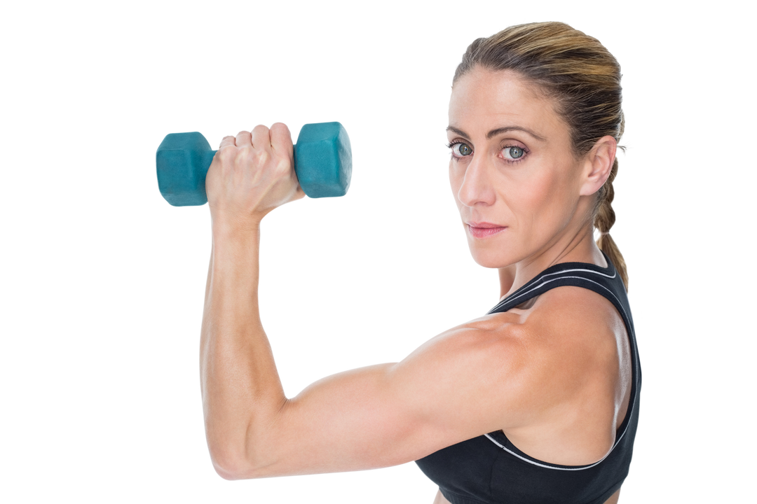 Transparent Background of Female Athlete Holding Dumbbell - Download Free Stock Images Pikwizard.com