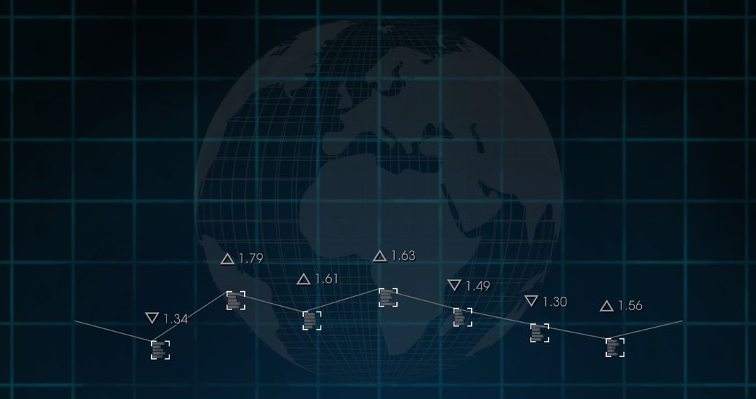 Futuristic Technology Concept with Global Data Visualization