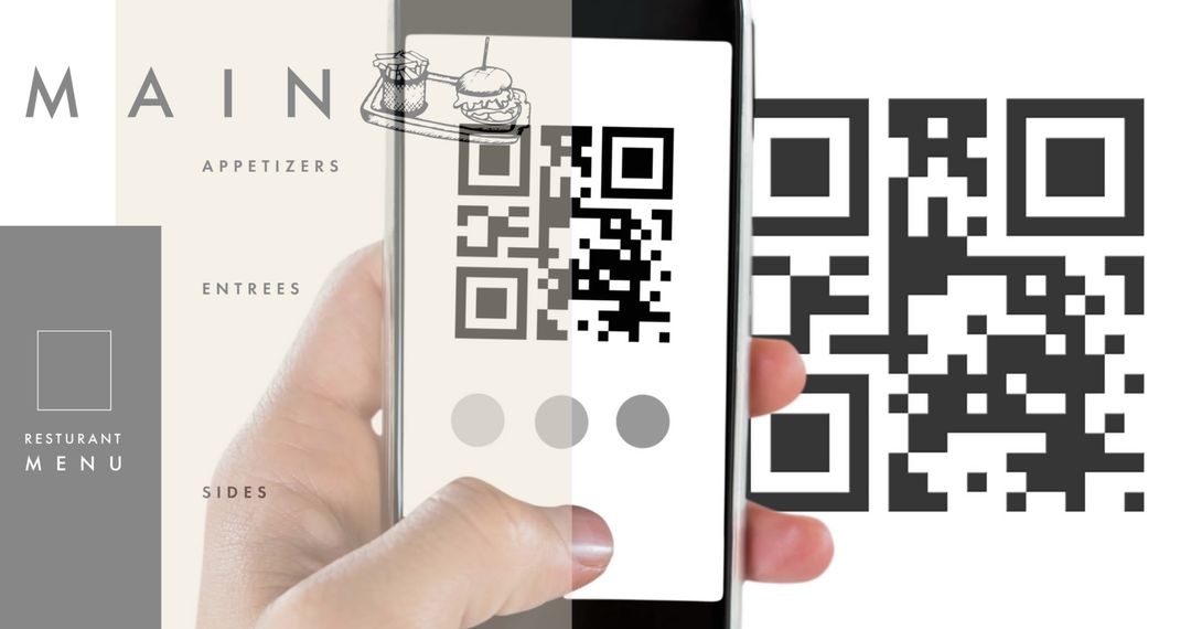 Digital Restaurant Menu Access via QR Code on Smartphone