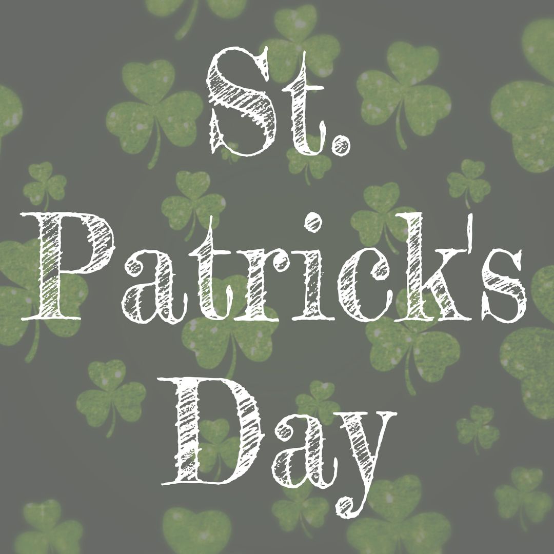 St. Patrick's Day Greeting with Green Shamrocks