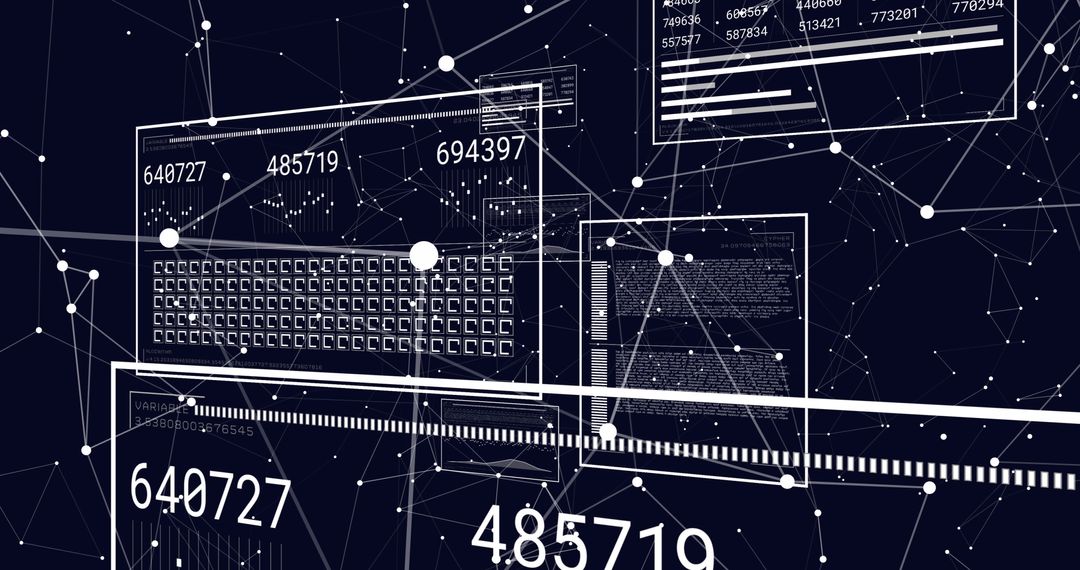 Digital Data Processing and Network Technology Concept