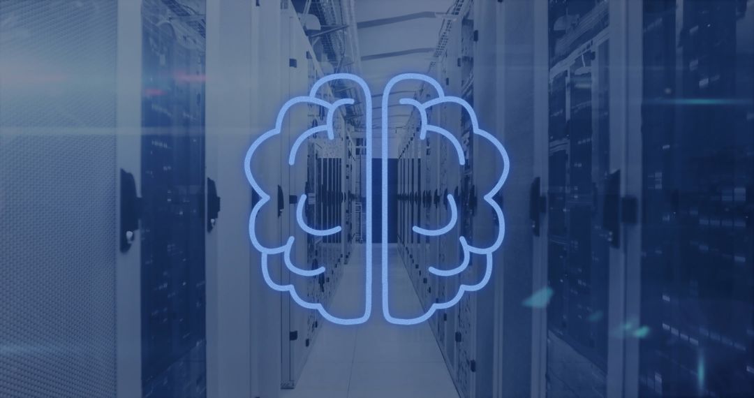 Digital Brain and Server Infrastructure Conceptual Overlay